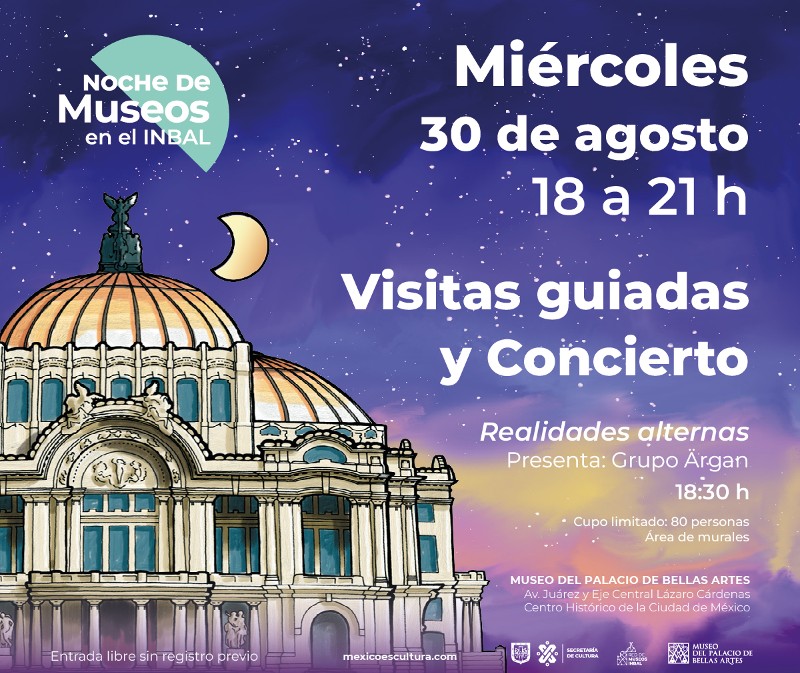 Ärgan se presentará en la Noche de Museos en el Palacio de Bellas Artes