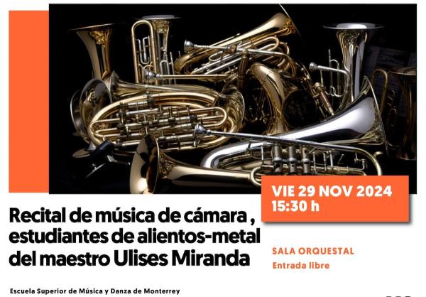 Recital de Música de Cámara- Estudiantes de alientos-metal del maestroUlises Miranda