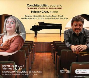 Conchita Julián, soprano  - Héctor Cruz, piano- Música INBAL en la Ponce