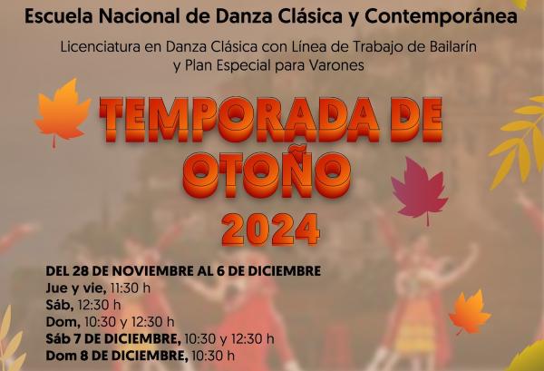 Temporada de otoño 2024- Licenciatura en Danza Clásica con Línea de Trabajo de Bailarín y Plan Especial para Varones