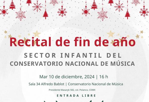 Recital de fin de año- Sector infantil del Conservatorio Nacional de Música