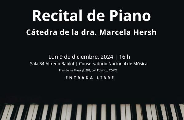 Recital de piano- Cátedra de la doctora Marcela Hersh