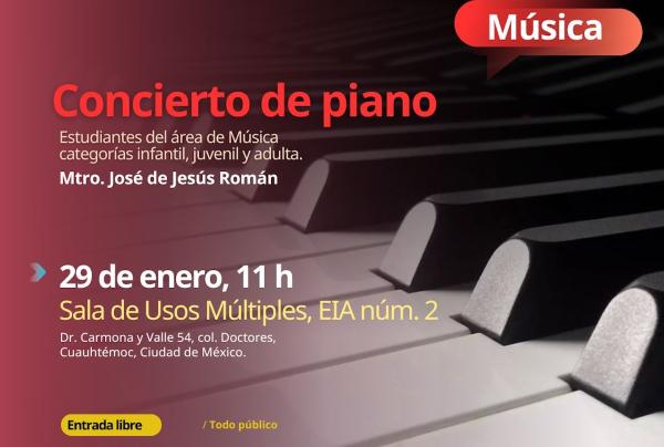 Concierto de piano- Estudiantes del Mtro. José de Jesús Román