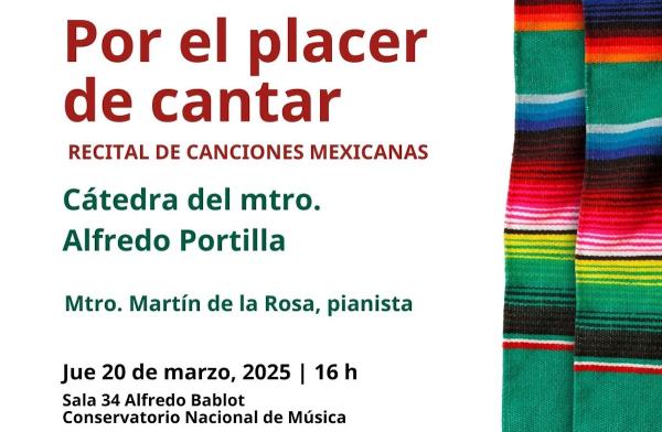 Por el placer de cantar- Recital de canciones mexicanas