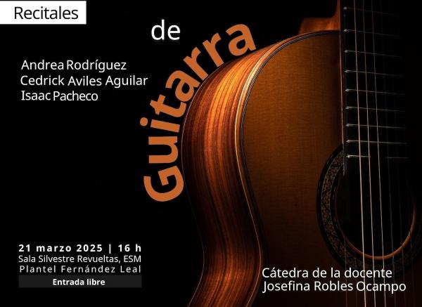 Recitales de Guitarra- Cátedra de la docente Josefina Robles Ocampo