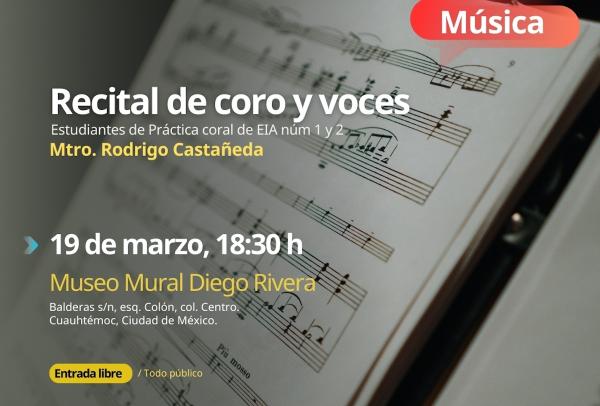 Recital de coro y voces- Estudiantes del maestro Rodrigo Castañeda