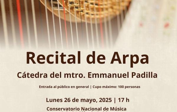 Recital de arpa- Cátedra del maestro Emmanuel Padilla