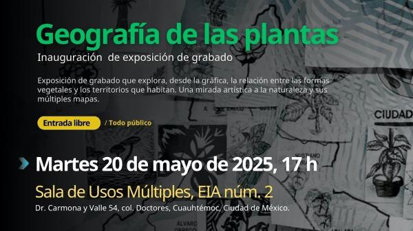 Geografía de las plantas- Exposición de grabado