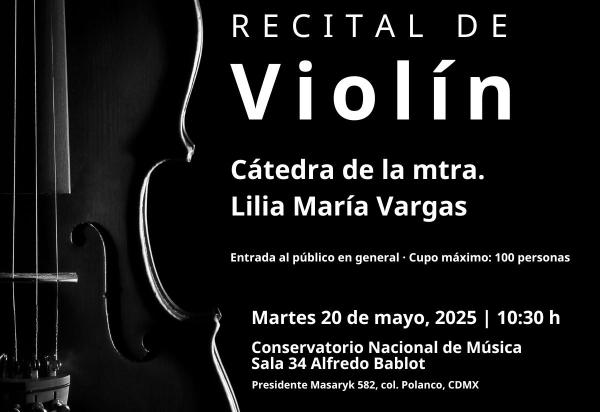 Recital de violín- Cátedra de la maestra Lilia María Vargas