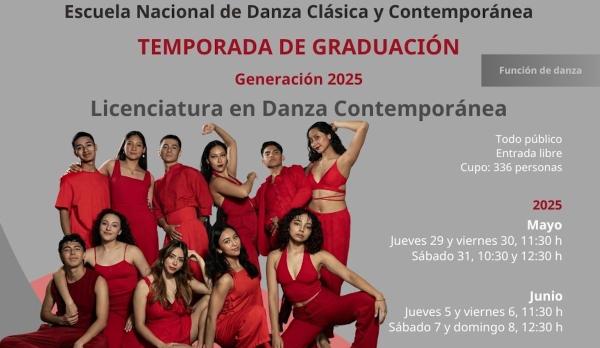 Temporada de graduación ENDCC 2025- Licenciatura en Danza Contemporánea