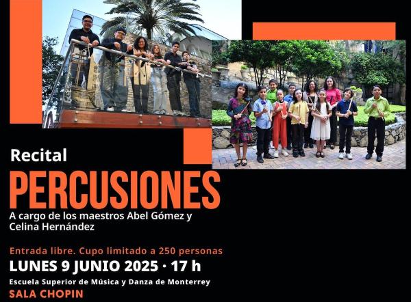 Recital de percusiones- A cargo de los maestros Abel Gómez y Celina Hernández