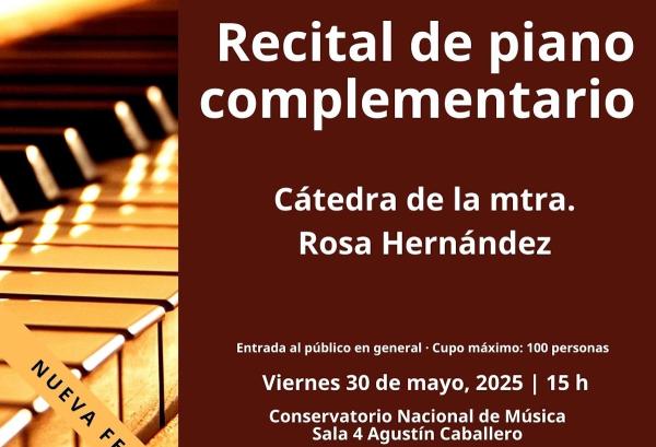 Recital de piano complementario- Cátedra de la maestra Rosa Hernández