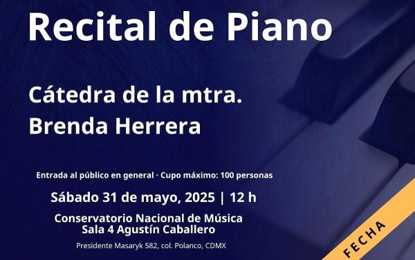 Recital de piano- Cátedra de la mtra. Brenda Herrera