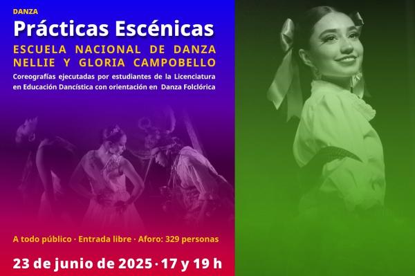 Prácticas escénicas ENDNGC. Danza Folclórica- Coreografías ejecutadas por estudiantes de la Escuela Nacional de Danza Nellie y Gloria Campobello