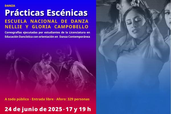 Prácticas escénicas ENDNGC. Danza Contemporánea- Coreografías ejecutadas por estudiantes de la Escuela Nacional de Danza Nellie y Gloria Campobello