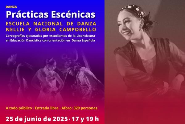 Prácticas escénicas ENDNGC. Danza española- Coreografías ejecutadas por estudiantes de la Escuela Nacional de Danza Nellie y Gloria Campobello