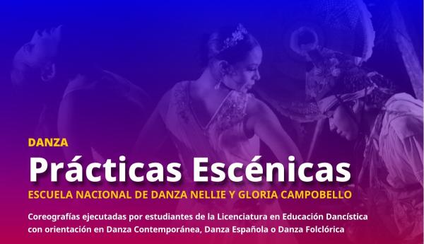 Prácticas escénicas ENDNGC. Danza contemporánea, danza española y danza folclórica- Coreografías ejecutadas por estudiantes de la Escuela Nacional de Danza Nellie y Gloria Campobello