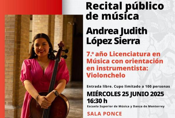 Andrea Judith López Sierra- Recital público de música. Violonchelo
