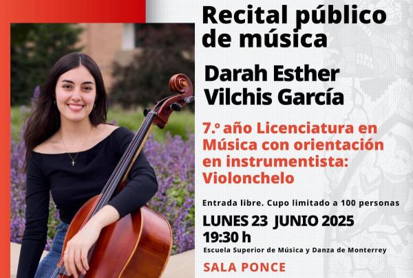 Darah Esther Vilchis García- Recital público de música. Violonchelo