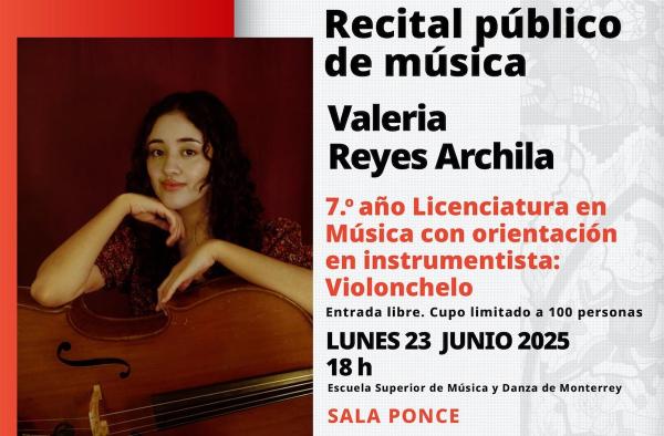 Valeria Reyes Archila- Recital público de música. Violonchelo