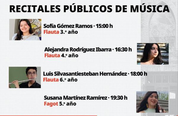 Recitales públicos de Música. Flauta y Fagot- Sofía Gómez | Alejandra Rodríguez | Luis Silvasantiesteban | Susana Martínez