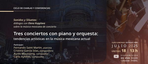 Tres conciertos con piano y orquesta- Tendencias artísticas en la música mexicana actual