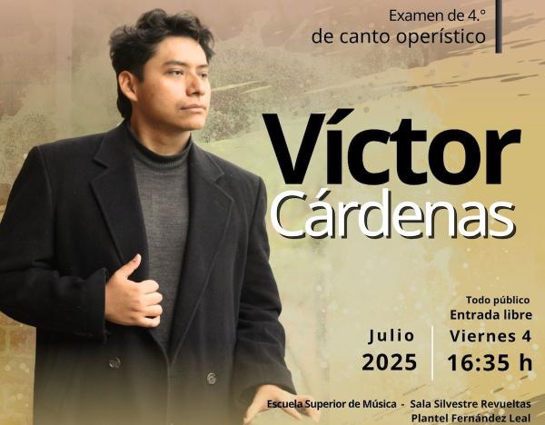 Víctor Cárdenas- Examen de tercero en canto operístico