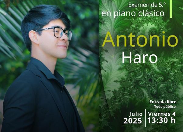 Antonio Haro- Examen de quinto año en piano clásico