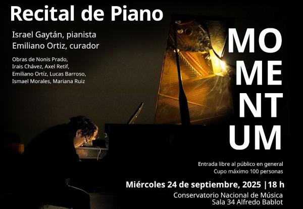 MOMENTUM- Recital de piano de Israel Gaytán