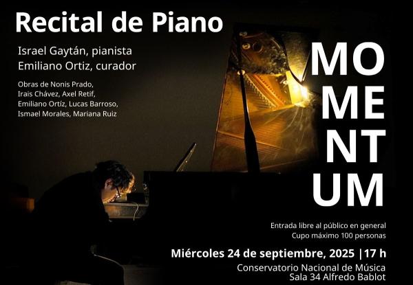 MOMENTUM- Recital de piano de Israel Gaytán