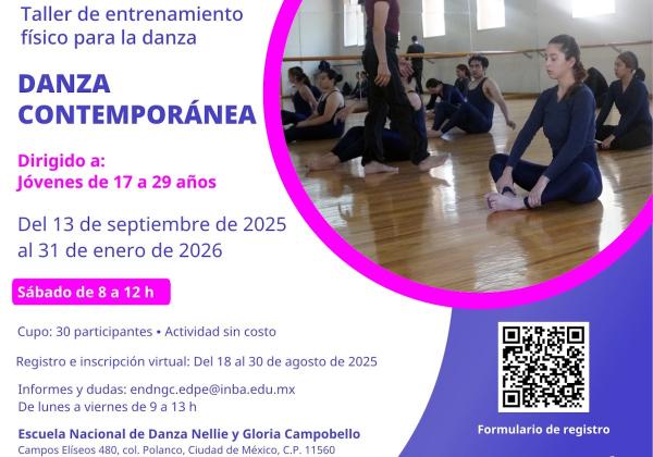 Registro para Danza contemporánea- Taller de entrenamiento físico para la danza
