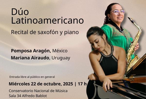 Dúo Latinoamericano- Recital de saxofón y piano