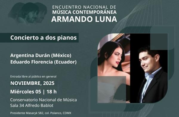 Concierto a dos pianos- Argentina Durán (México) | Eduardo Florencia (Ecuador)
