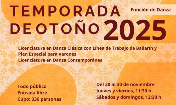 Temporada de otoño 2025- Estudiantes de la Escuela Nacional de Danza Clásica y Contemporánea