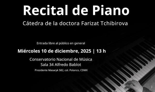 Recital de piano- Cátedra de la doctora Farizat Tchibirova