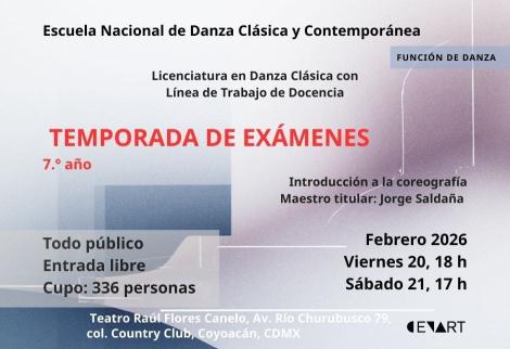 Temporada de Exámenes 7.° año - Licenciatura en Danza Clásica con Línea de Trabajo de Docencia- Introducción a la coreografía