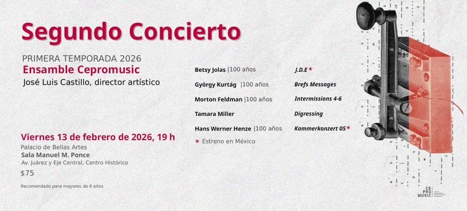 Cepromusic- Segundo Concierto, primera temporada 2026