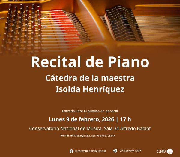 Recital de Piano- Cátedra de la maestra Isolda Henríquez
