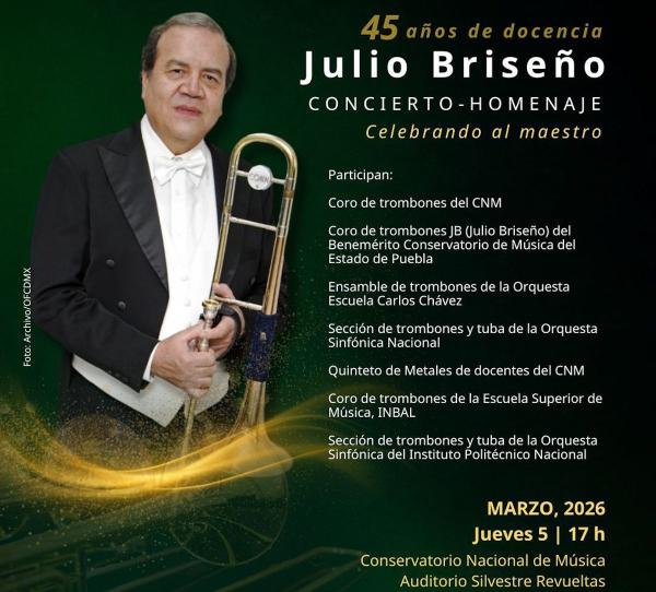 Julio Briseño, 45 años de docencia- Concierto-homenaje celebrando al maestro