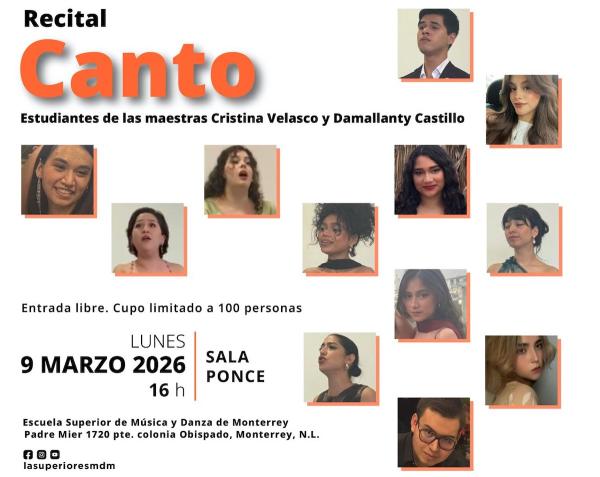 Recital de Canto- Estudiantes de las maestras Cristina Velasco y Damallanty Castillo