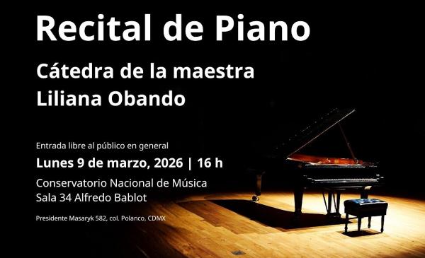 Recital de piano- Cátedra de la maestra Liliana Obando