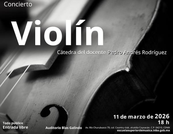 Concierto de violín- Cátedra del docente Pedro Andrés Rodríguez