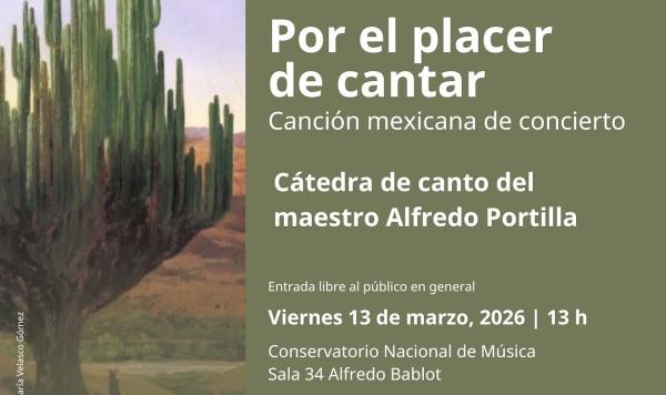 Por el placer de cantar- Canción mexicana de concierto