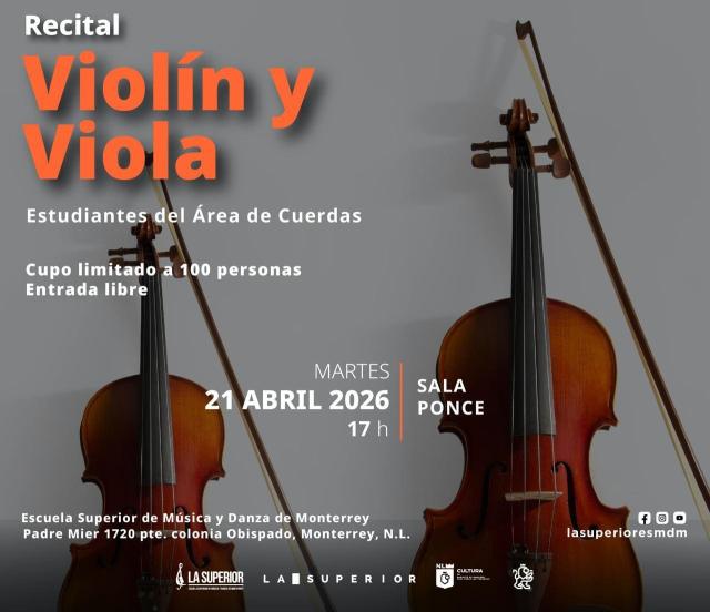 Recital de violín y viola.- Estudiantes del Área de Cuerdas
