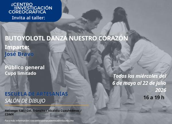 Taller: Butoyolotl danza nuestro corazón- Imparte: José Bravo
