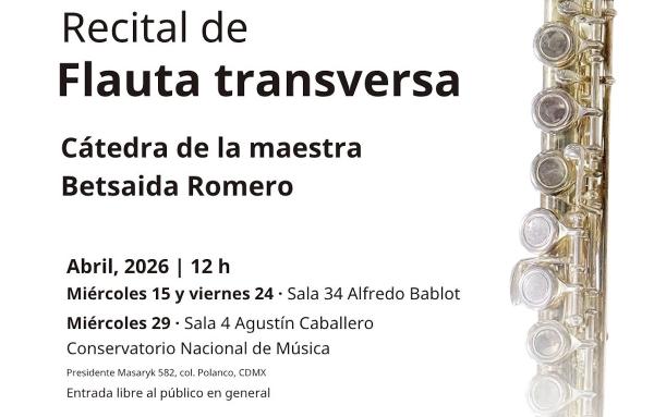 Recital de flauta transversa- Cátedra de la maestra Betsaida Romero
