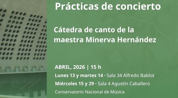 Prácticas de concierto- Cátedra de canto de la maestra Minerva Hernández