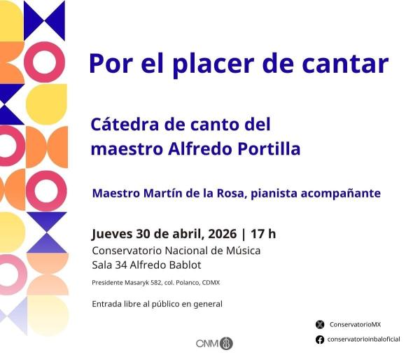 Por el placer de cantar- Cátedra de canto del maestro Alfredo Portilla