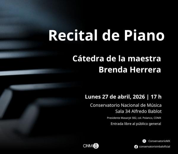 Recital de Piano- Cátedra de la maestra Brenda Herrera