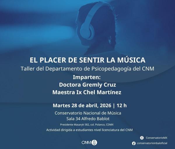 El placer de sentir la música- Taller del Departamento de Psicopedagogía del CNM
